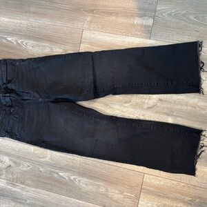 American Eagle Outfitters Black Kick Boot Crop Jeans